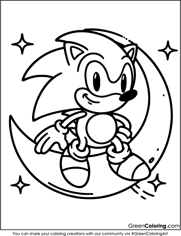 Sonic Coloring Sheet