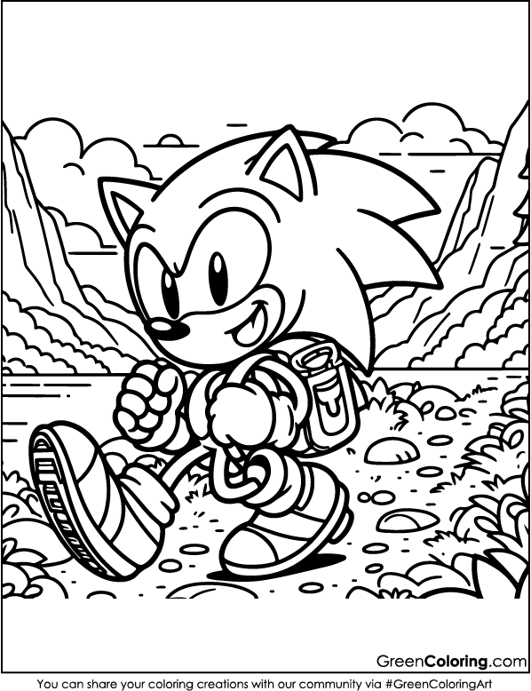 sonic the hedgehog coloring pages printable
