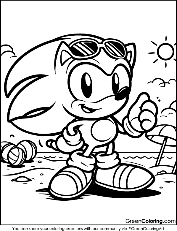 Sonic Coloring Pages for kids