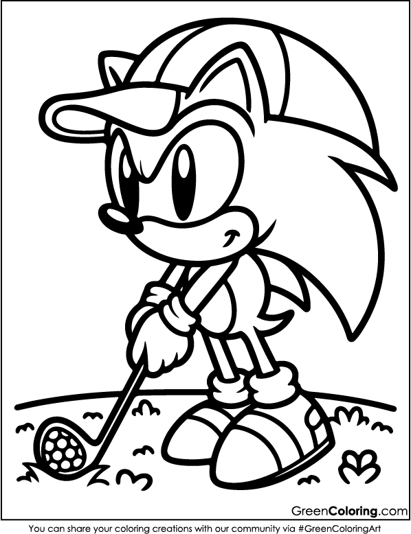 sonic coloring page for kids and toddlers