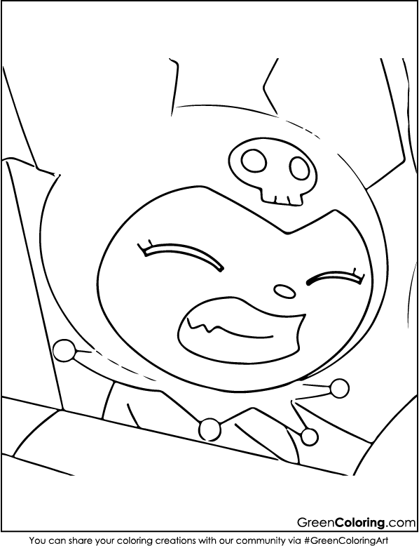 Kuromi coloring sheets