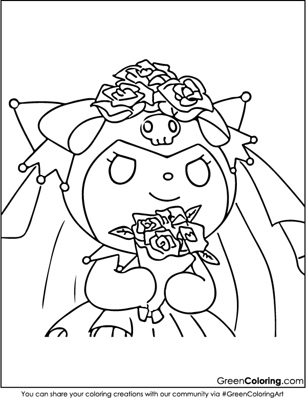 Kuromi coloring pages