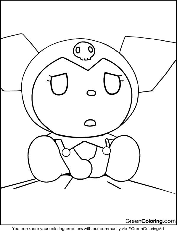 Kuromi coloring page