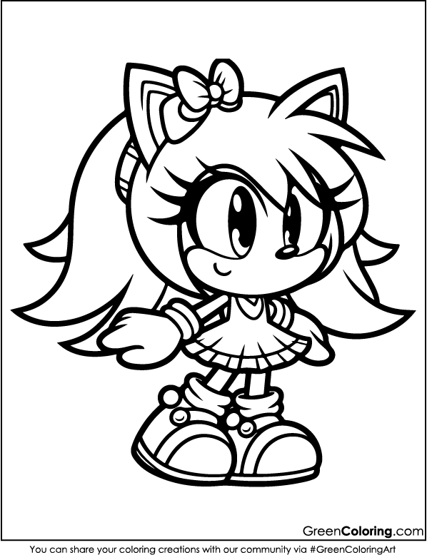 cute sonic girl coloring pages
