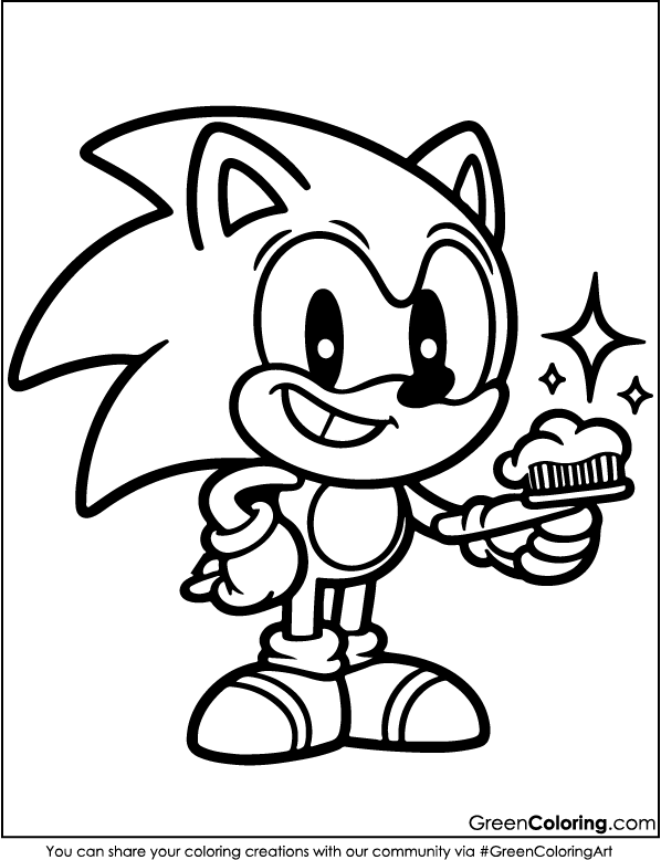 coloring pages sonic for kids