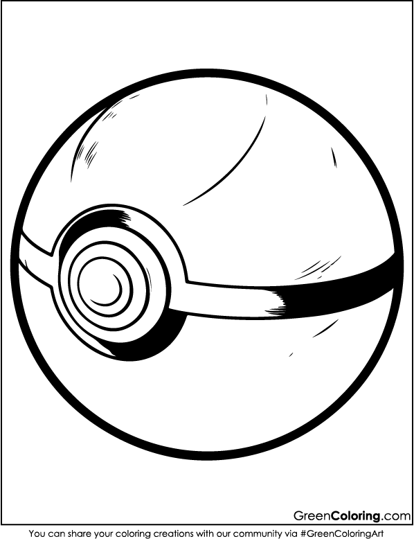 Pokémon ball coloring pages