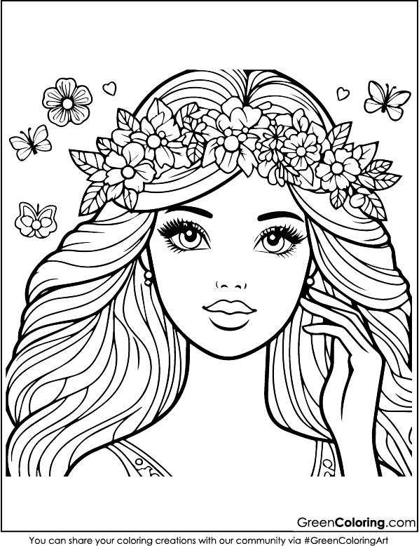 beautiful coloring page for kids