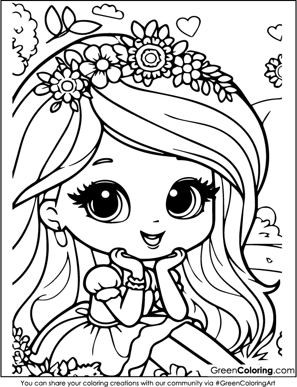cute barbie coloring pages