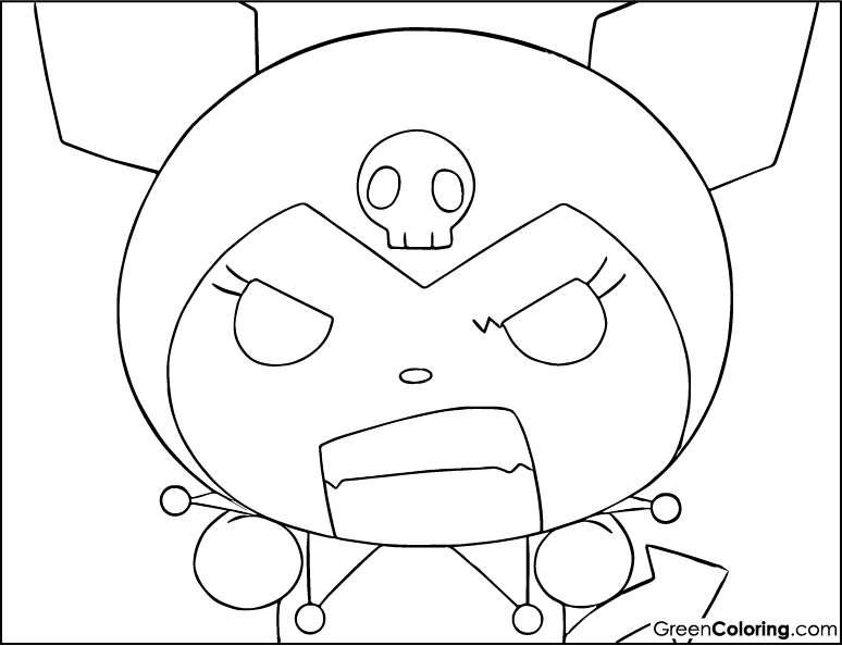 kuromi colouring pages pdf printable