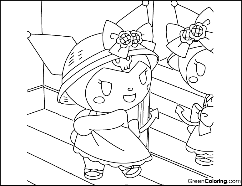 cute kuromi coloring pages pdf download