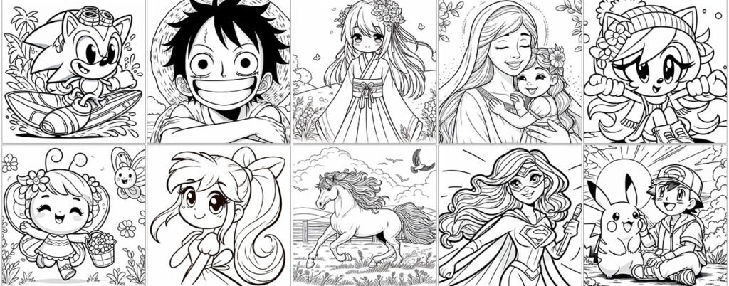 cute coloring pages pdf printable for kids