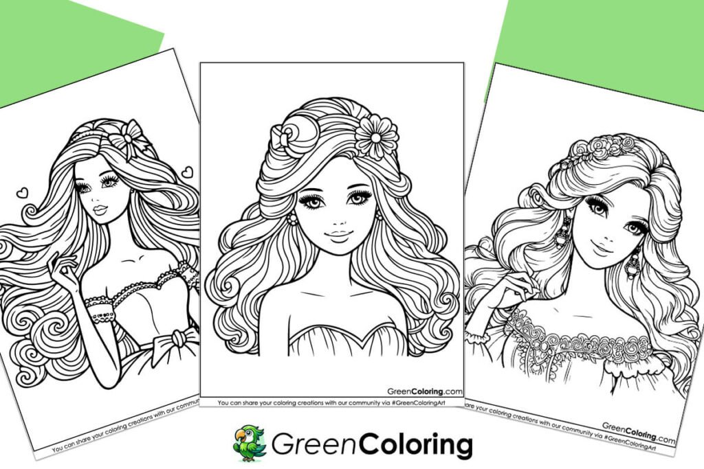 free barbie coloring pages pdf