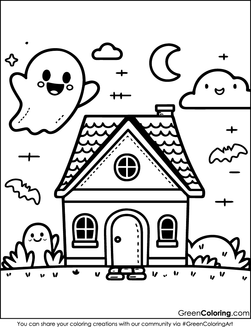 Halloween cat Coloring Pages pdf printable