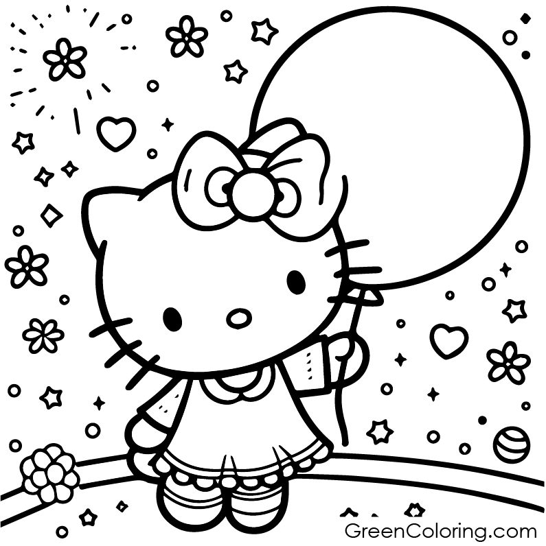 Hello Kitty Coloring Pages