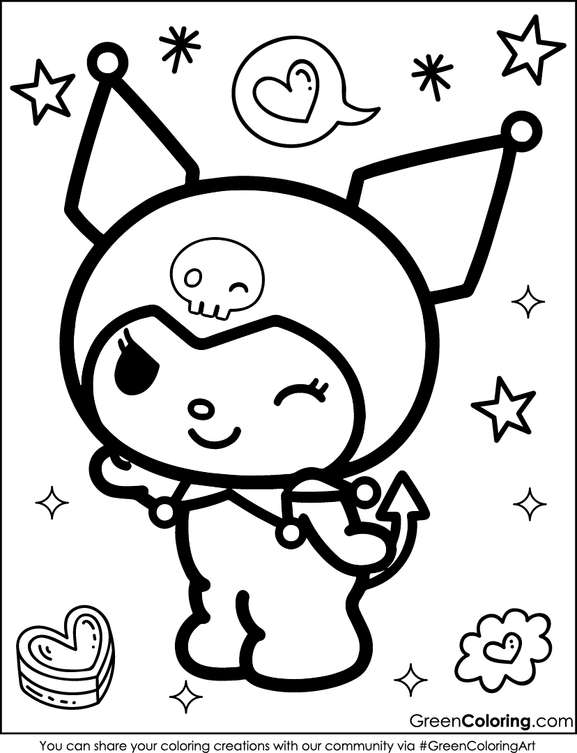 30 Kuromi Coloring Pages: Free PDF Printables