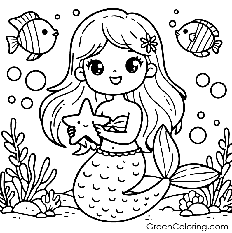 Mermaid Coloring Pages