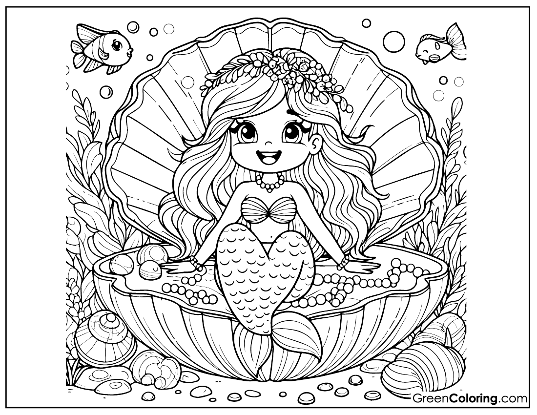 Mermaid coloring pages