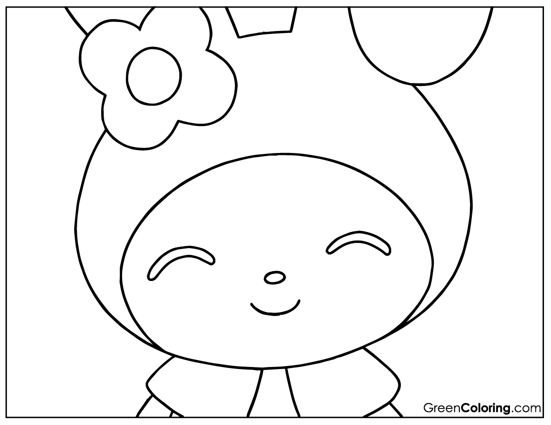 cute my melody coloring pages printable
