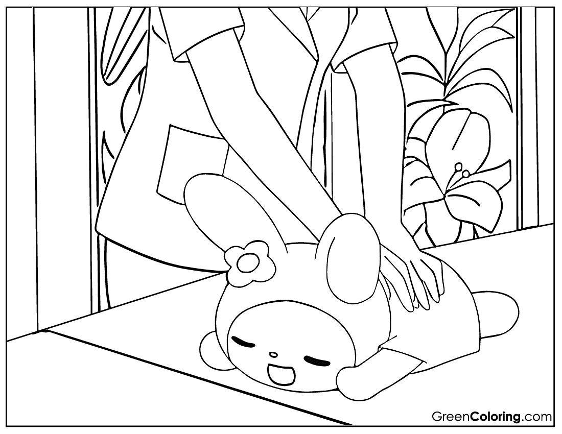 my melody colouring pages