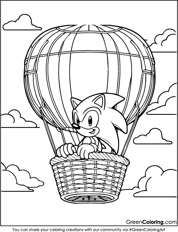 Sonic the Hedgehog coloring pages pdf printable