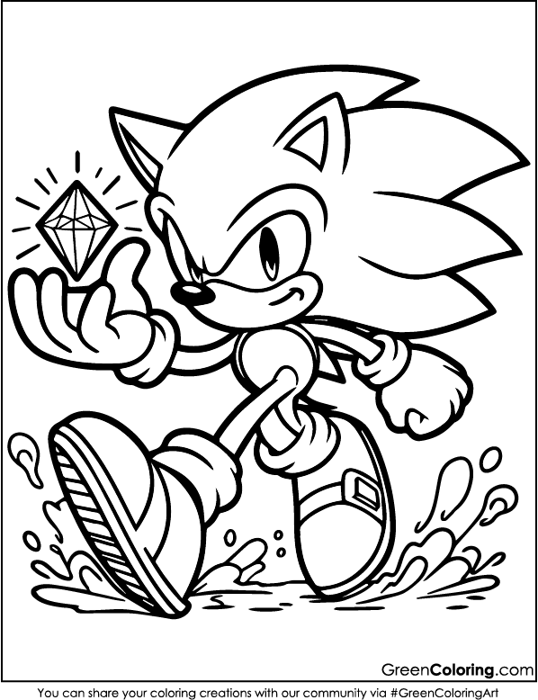 super sonic coloring pages pdf printable