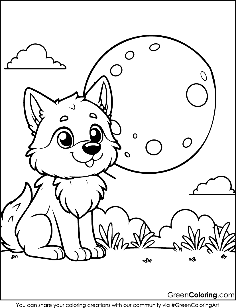 wolf printable coloring pages