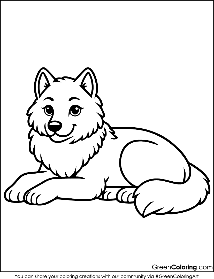 Free Wolf Coloring Pages PDF Printable