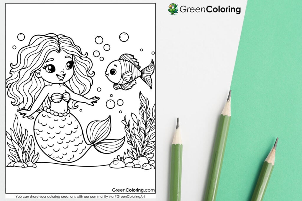 Mermaid coloring pages pdf printable