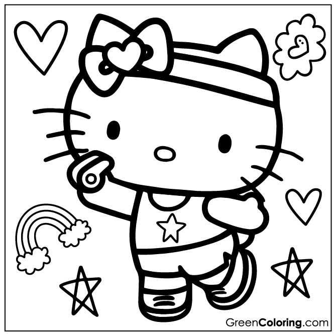 Hello kitty coloring pages