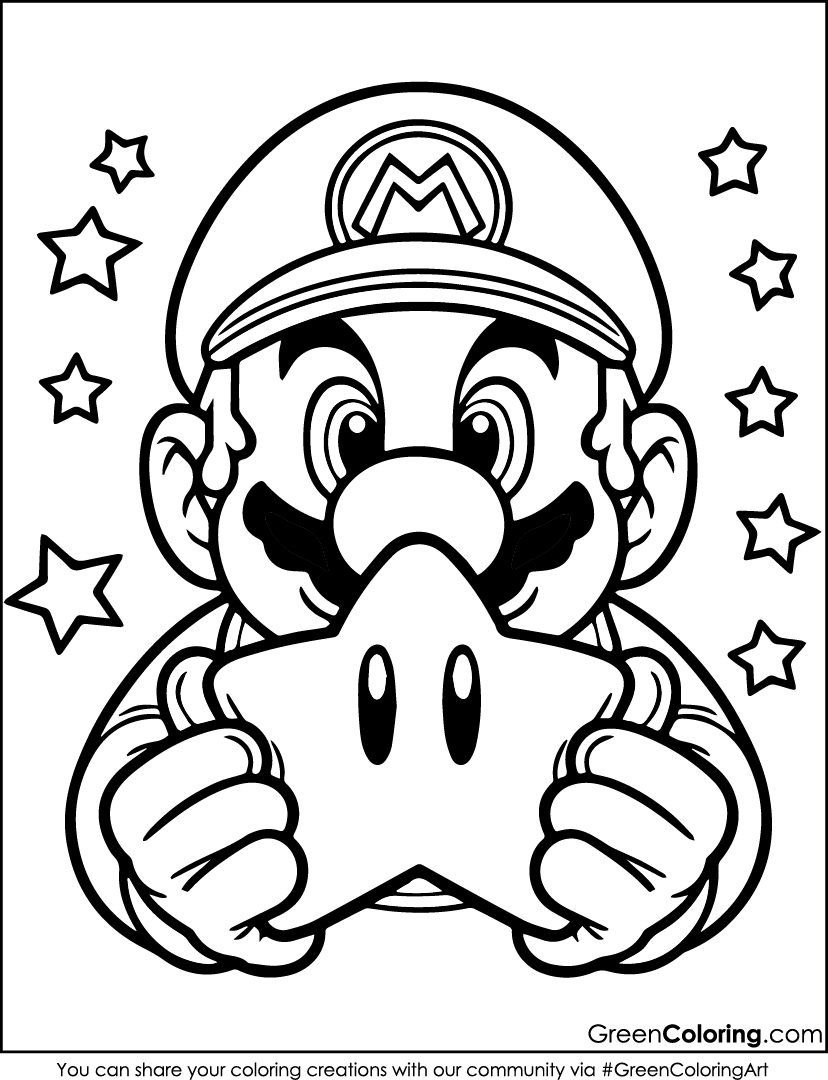 free mario coloring pages pdf printable