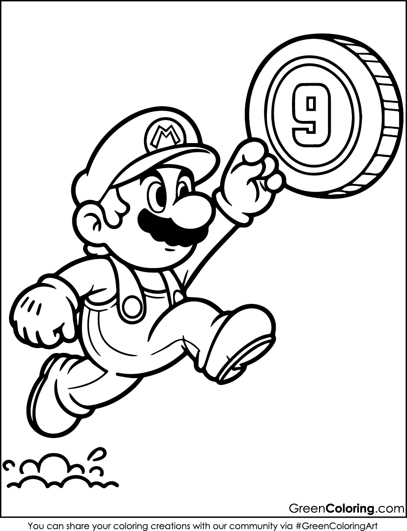 super mario bros coloring pages