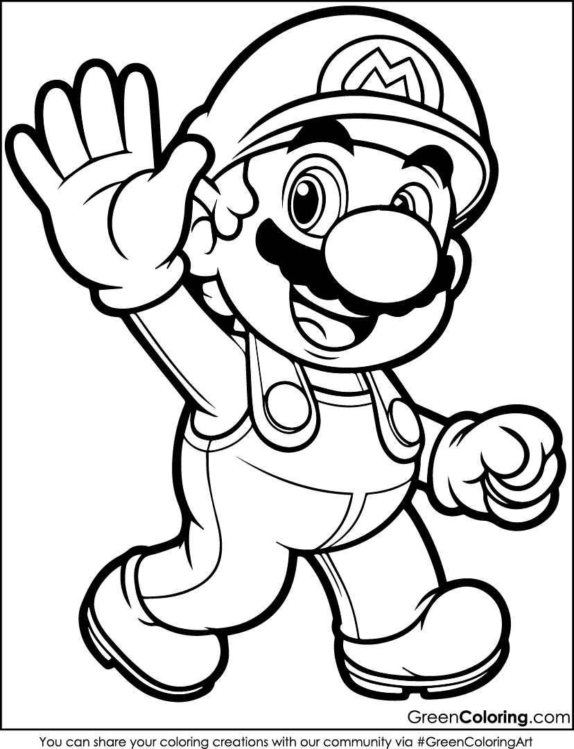 super mario coloring pages pdf