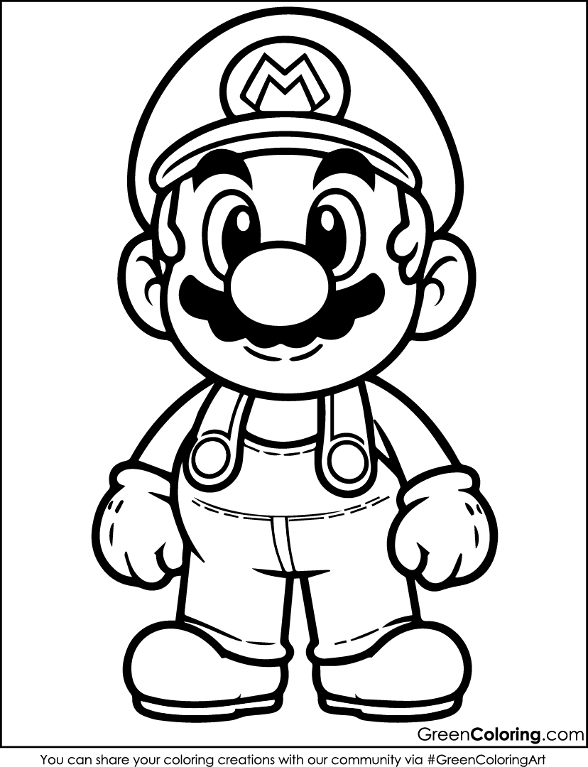 super mario coloring pages