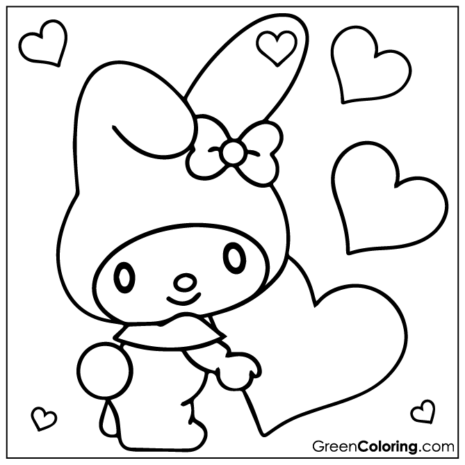 My Melody coloring pages