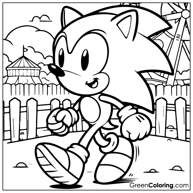 Sonic coloring pages