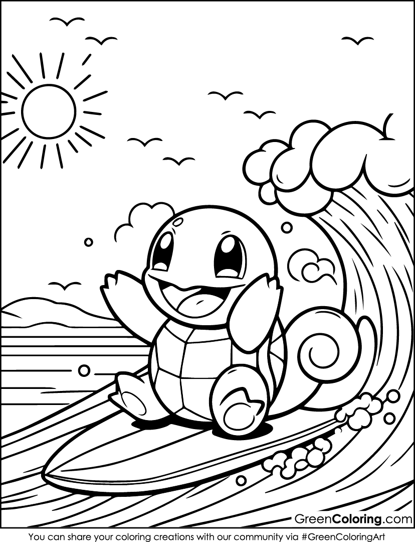 pokemon Squirtle coloring pages