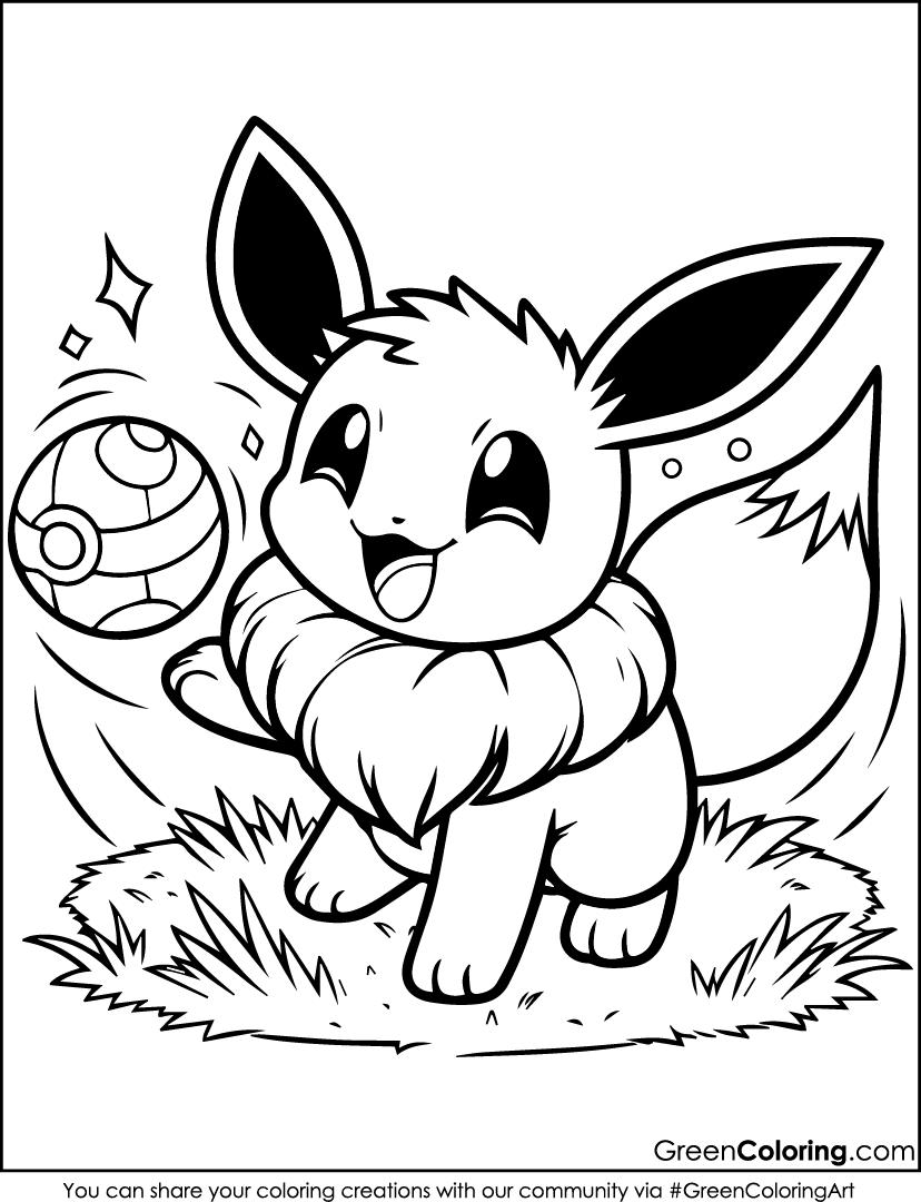 eevee pokemon coloring pages