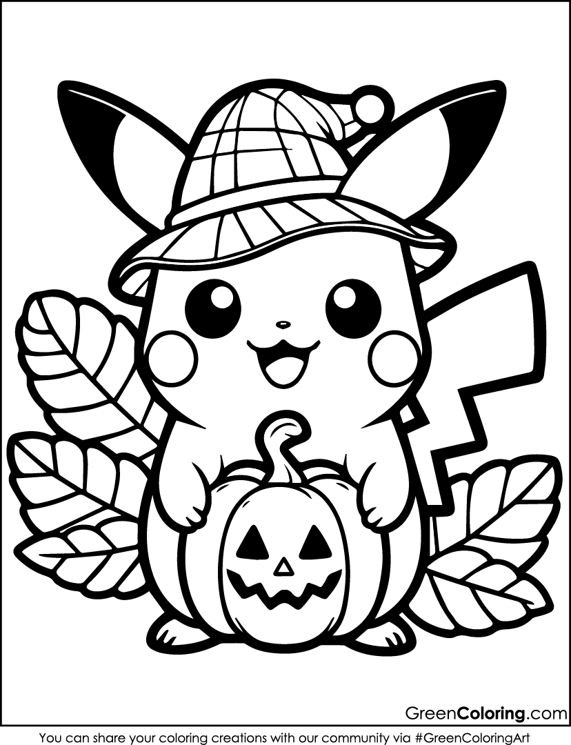 halloween pokemon coloring pages