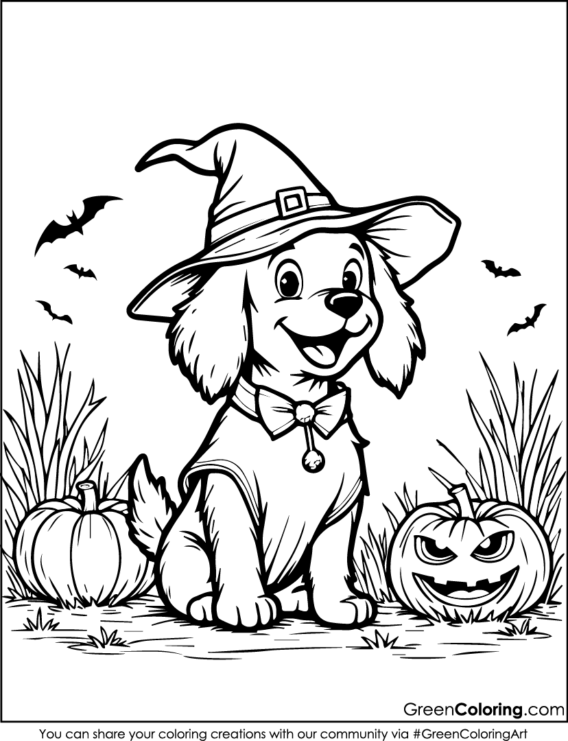 Funny Halloween Coloring Pages PDF Printable