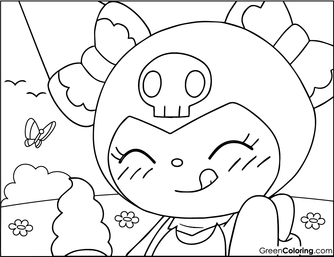 Kuromi coloring pages