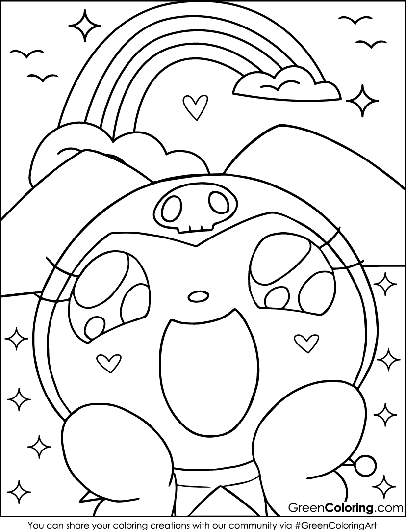 Kuromi coloring pages