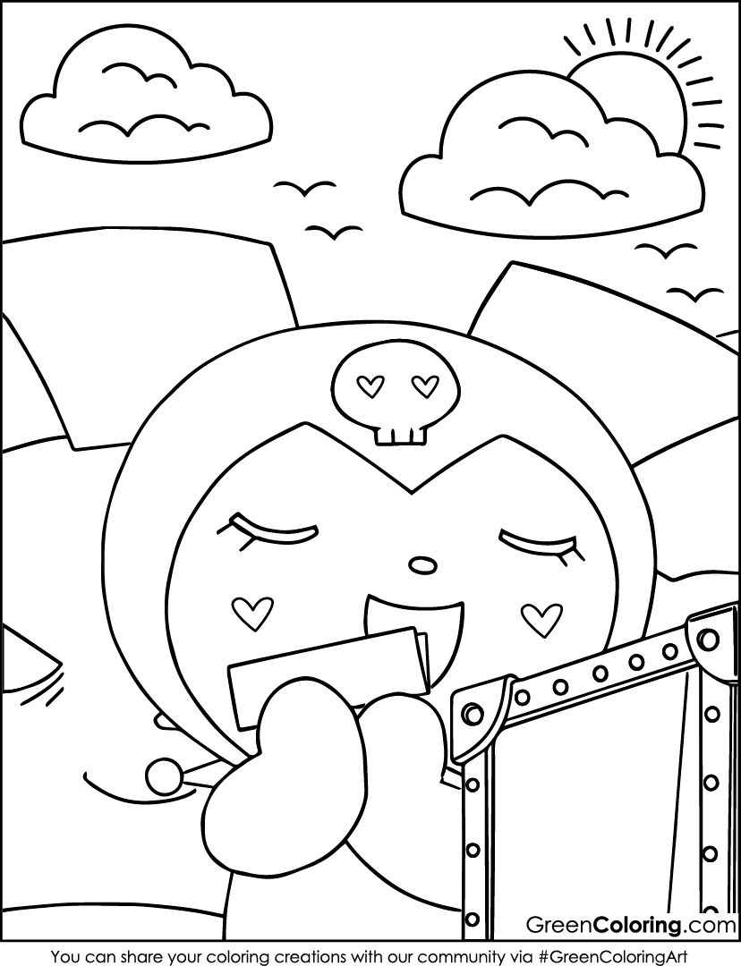 Kuromi coloring pages