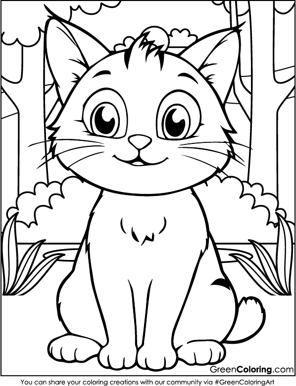 Cat Coloring Sheets