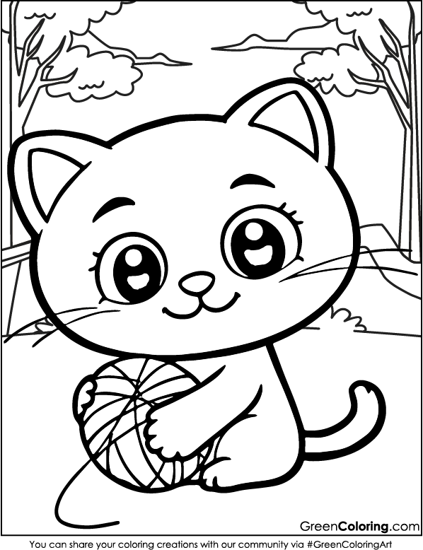 Cat Coloring Pages for Kids