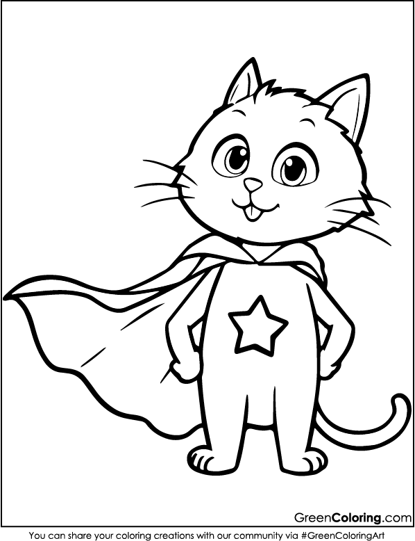 Free Cat Coloring Pages PDF