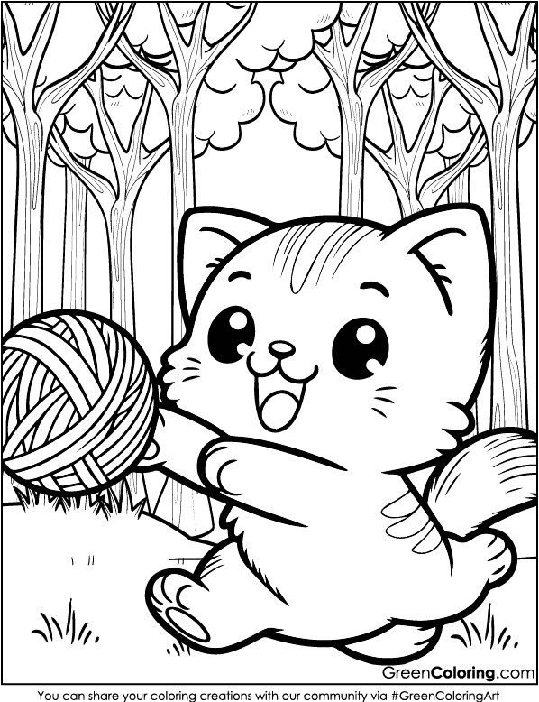 Cat Coloring Pages for Kids