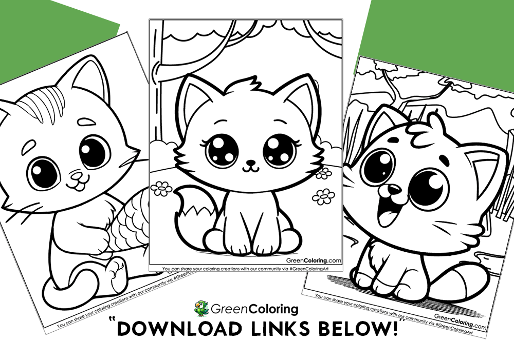 Cat Coloring Pages PDF