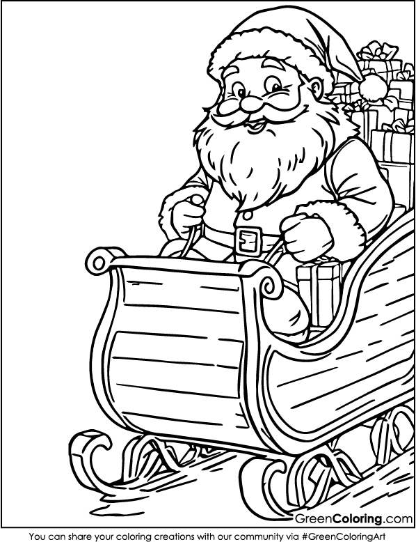 free christmas coloring pages santa