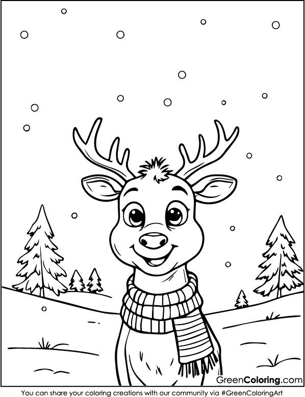 Christmas coloring page pdf printable