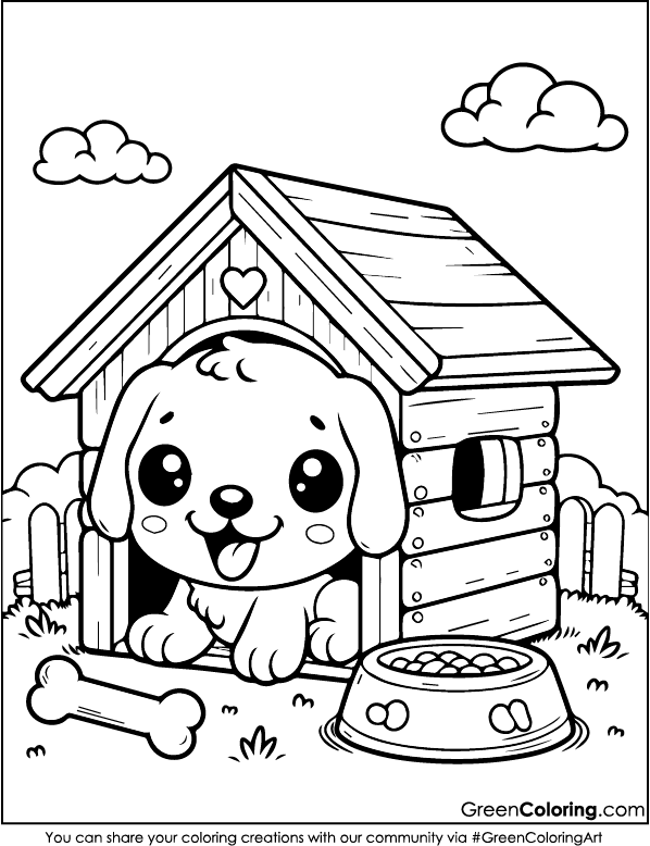 Free Dog Coloring Page PDF